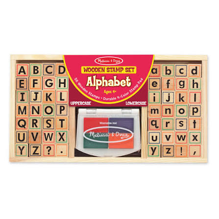 WOODEN STAMP SET - ALPHABET