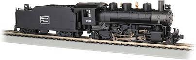 PRAIRIE 2-6-2 & TENDER W/SMOKE & OPERATING HEADLIGHT BOSTON & MAINE
