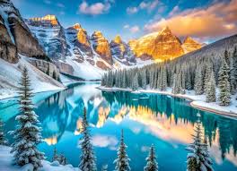 LAKE MORAINE IN WINTER (1000 PC)