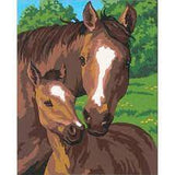 PONY AND MOTHER (8 IN X 10 IN)