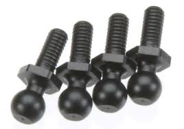 BALL STUD 4.7X14MM (BLACK/4PCS)