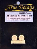 1:48 BF 109G10-K14 WHEEL SET 2 MAIN LATE STYLE 8 BOLT WHEELS RADIAL TREAD