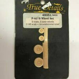 1:48 F-4J/S WHEEL SET 2 MAIN & 2 NOSE WHEELS CIRCUMFERENTIAL TREAD