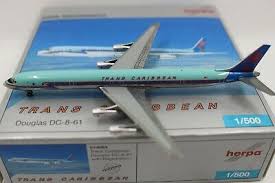 1:500 TRANS CARIBBEAN DOUGLAS DC-8-61