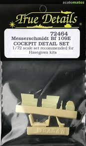 1:72MESSERSCHMITT BF 109E COCKPIT DETAIL SET (HASEGAWA KITS)