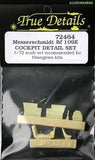 1:72MESSERSCHMITT BF 109E COCKPIT DETAIL SET (HASEGAWA KITS)