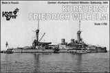 1:700 GERMAN "KURFUERST FRIEDRICH WILHELM" BATTLESHIP, 1894