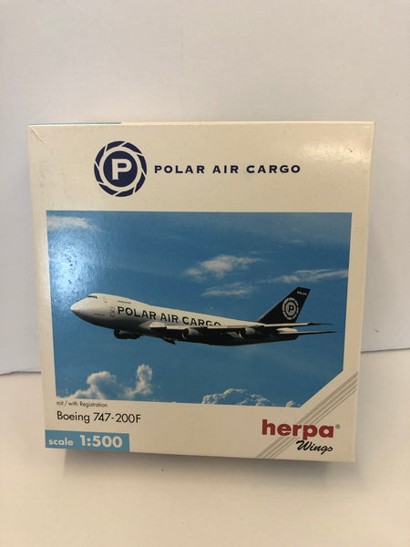 herpa｜Polar Air Cargo｜B747-200F｜1/500 Polar Air Cargo Boeing 747-200F scale 1:500 metal Airplane