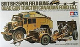 1:35 BRITISH 25PDR. FIELD GUN & QUAD GUN TRACTOR