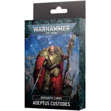 WARHAMMER 40K ADEPTUS CUSTODES DATASHEET CARDS