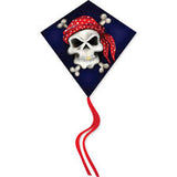 SKULL & CROSSBONES DIAMOND KITE 25" WINGSPAN
