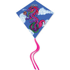 ASIAN DRAGON DIAMOND KITE 25" WINGSPAN