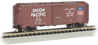 40' STEEL BOX CAR UNION PACIFIC #108848 AUTOMATED RAILWAY