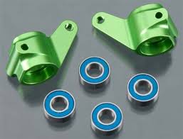 CASTER BLOCKS, 30 DEGREE, GREEN-ANODIZED (LEFT/RIGHT) SUSPENSION SCREW PIN(2)