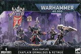 WARHAMMER 40K BLACK TEMPLARS: CHAPLAIN GRIMALDUS & RETINUE