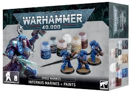 WARHAMMER 40K SPACE MARINES INFERNUS MARINES & PAINT