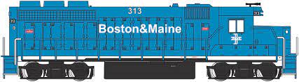 EMD GP40 WITH OPERATING HEADLIGHTS BOSTON & MAINE