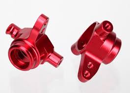 STEERING BLOCKS, RED-ANODIZED, LEFT & RIGHT