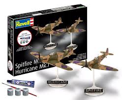 1:144 SPITFIRE Mk.la & HURRICANE Mk.1 W/PAINT, GLUE & A BRUSH