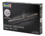 1:350 GERMAN SUBMARINE TYPE VII C/41 W/PAINT, GLUE & A BRUSH