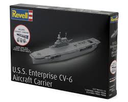 1:1200 U.S.S. ENTERPRISE CV-6 AIRCRAFT CARRIER W/PAINT, GLUE & A BRUSH