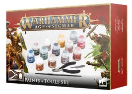 WARHAMMER  AGE OF SIGMAR: PAINTS & TOOLS SET