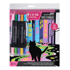 BREA REESE MARKER COLOR-BY-NUMBER KIT - Black Cat in the City