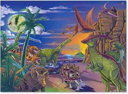 LAND OF DINOSAURS  (60 PC PUZZLE)