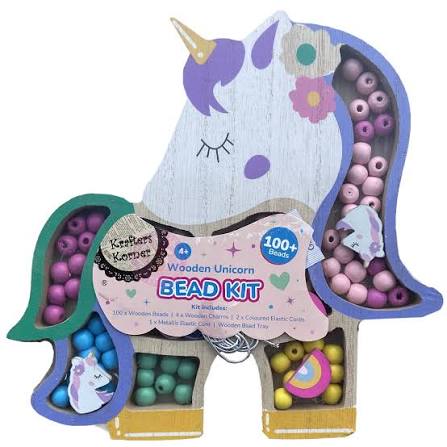WOODEN UNICORN BEAD SET