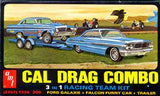 1:25 CAL DRAG COMBO (FORD GALAXIE/FALCON FUN NY CAR/TRAILER)