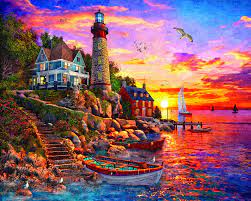 LIGHTHOUSE SUNSET (1000PC)