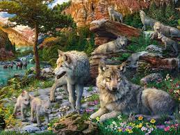 WOLVES IN SPRING (1500PC)