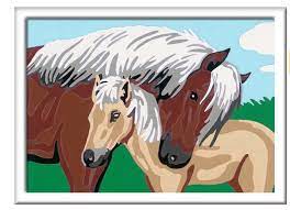 MOTHER AND FOAL (7IN X 5IN) + FRAME