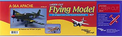 A-36A APACHE 30" WINGSPAN SCALE RUBBER POWERED