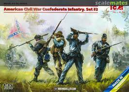 1:35 AMERICAN CIVIL WAR CONFEDERATE INFANTRY SET #2