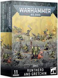 WARHAMMER 40K ORKS RUNTHERD AND GRETCHIN