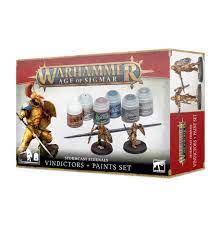 WARHAMMER 40K AGE OF SIGMAR STORMCAST ETERNALS VINDICTORS & PAINTS SET