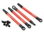 PUSH RODS, ALUMINUM(RED-ANODIZED)(4)(ASSEMBLED WITH ROD ENDS)