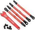 TOE LINKS, ALUMINUM(RED ANODIZED)(4) (ASSEMBLED WITH ROD ENDS & THREADED INSERTS)