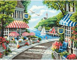 CAFE BY THE SEA (14IN X 11IN)