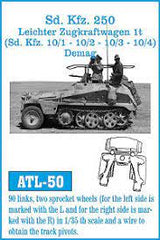 1:35 Sd.Kfz.250 90 LINKS, TWO SPROCKET WHEELS