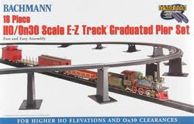 18 PIECE EZ TRACK GRADUATED TRESTLE SET