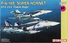 1:144 F/A-18E SUPER HORNET/VFA-143 'PUKIN DOGS' (OPEN BOX)