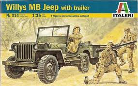 1:35 WILLYS MB JEEP WITH TRAILER