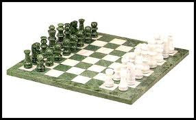 CHESS SET, MARBLE, DELUXE