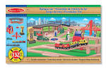 WOODEN RAILWAY SET
