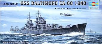 1:700 USS BALTIMORE CA-68 1943