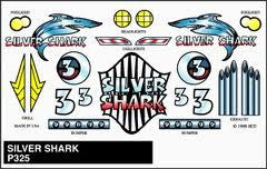 SILVER SHARK STICK-ON DECAL