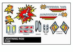 LIGHTNING ROD STICK-ON DECAL